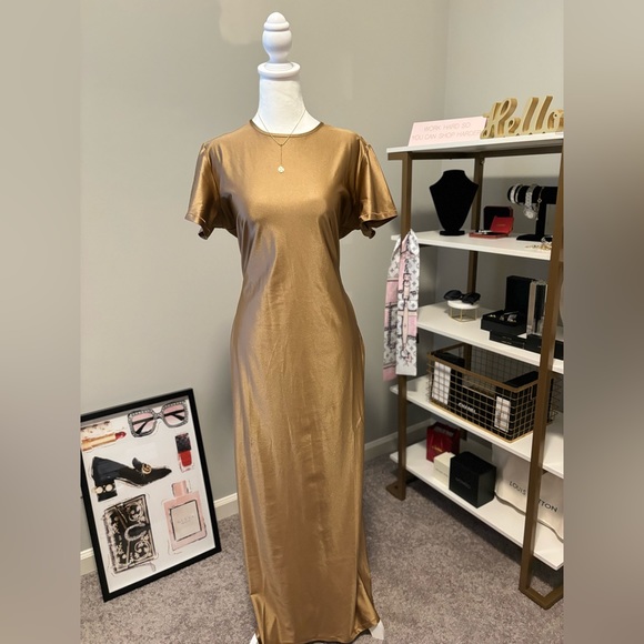 SKIMS Shine Jersey Long Dress in Sienna NWT 4x - Picture 8 of 11